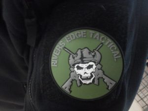 Gun Store Promotes Brand With 3D Tactical PVC Patches 2 Rivers Edge Tactical Patch on Hook and Loop Sleeve - Firearm patches