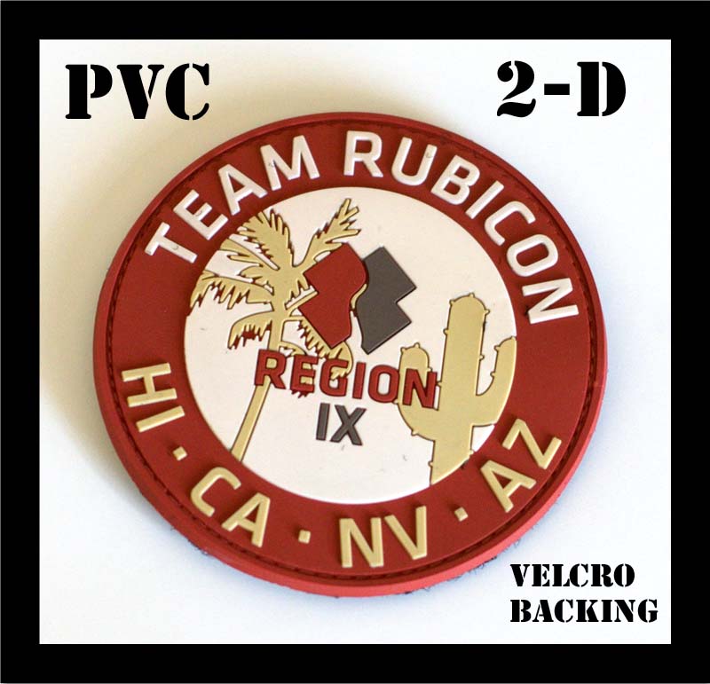 velcro backing team rubicon patch