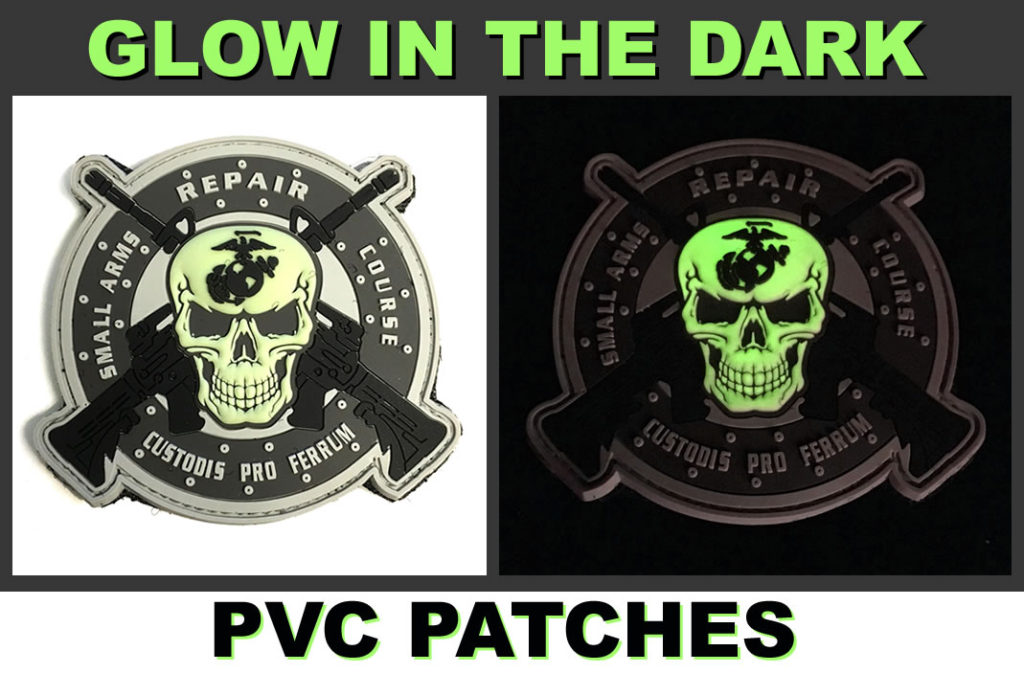 3Pcs 3D PVC Mini Luminous Hydra logo Tactical Hook and Loop Patch Badge  Glow