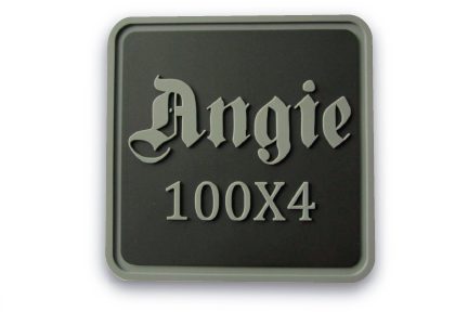 Angie 100 x 4 square + 2 color PVC Morale Patch