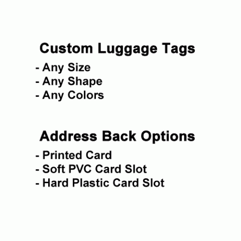 custom luggage tag options