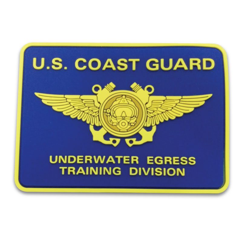 Custom PVC Soft Rubber Silicone Coast Guard Patches PVC Logo Patch