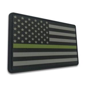 flag patch with green army thin green line stripe