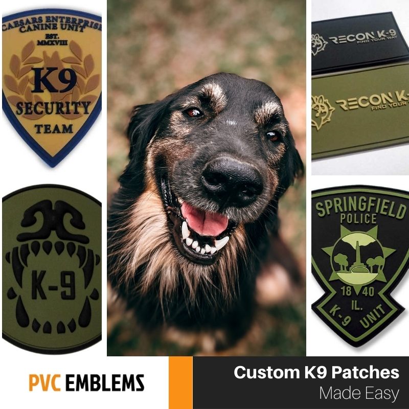 Police & Sheriff K9 Patch, Durable PVC Construction