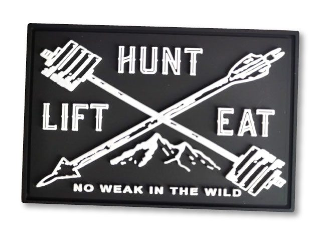 Hunting Patches for Hats 5 hunt lift and eat pvc patch
