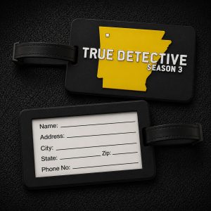 Custom PVC Emblems 6 custom pvc luggage tags true detective